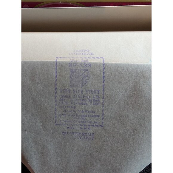 Q.R.S. Word Roll XP-133-B West Side Story Player Piano Roll - Picture 3 of 3